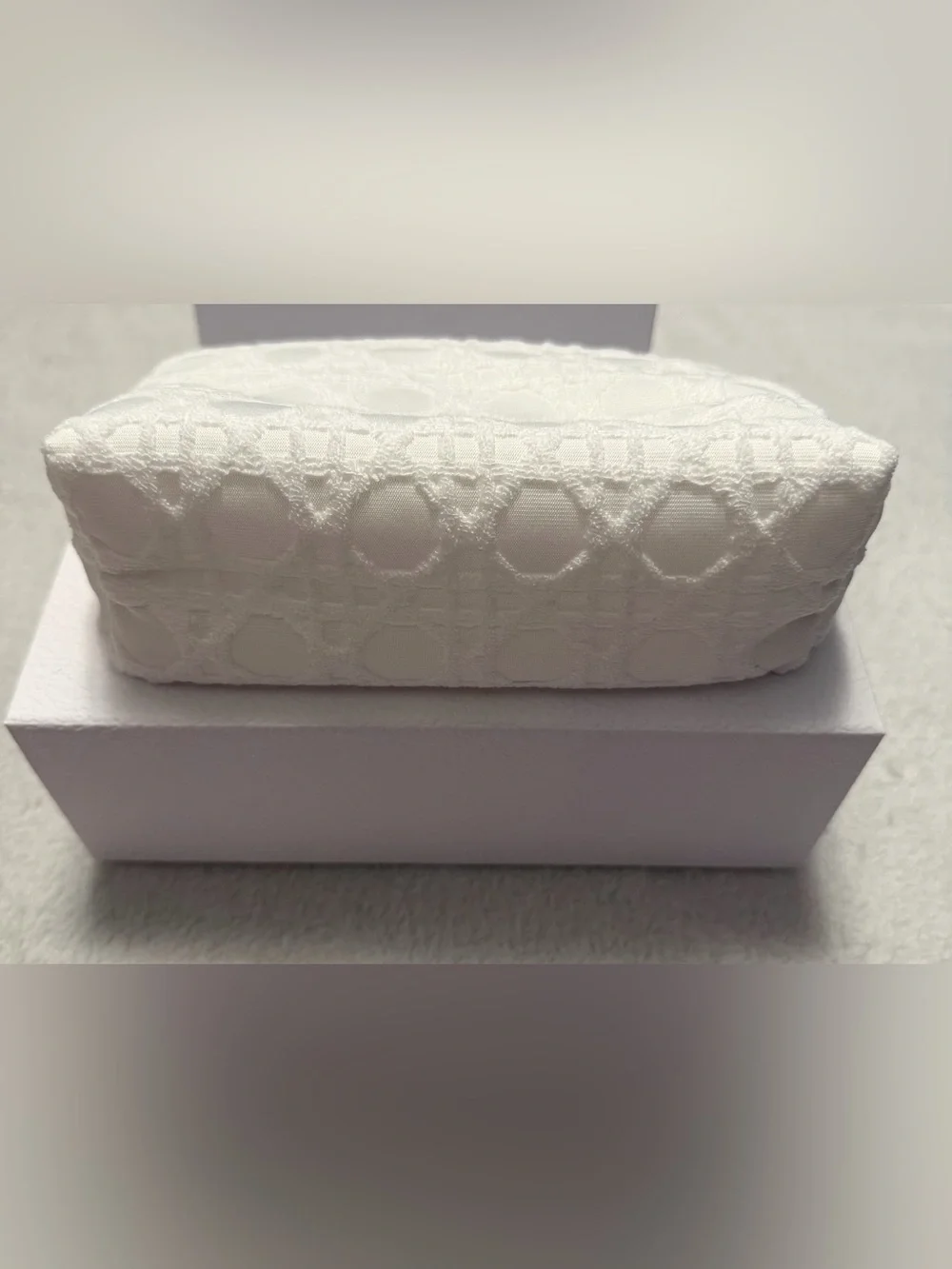 Dior Ivory Quilted Cosmetic Pouch